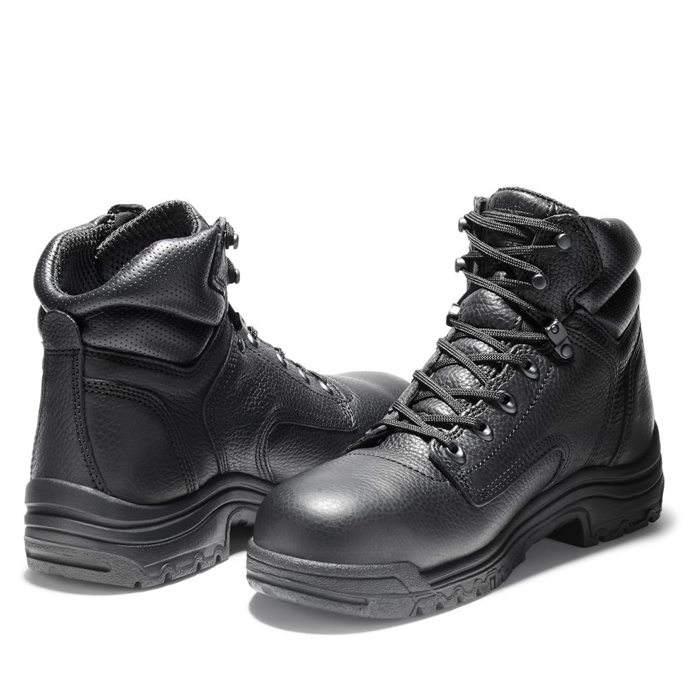 Timberland Mens Work Boots PRO® TiTAN® 6\" Alloy Toe - Black - India TY7314629